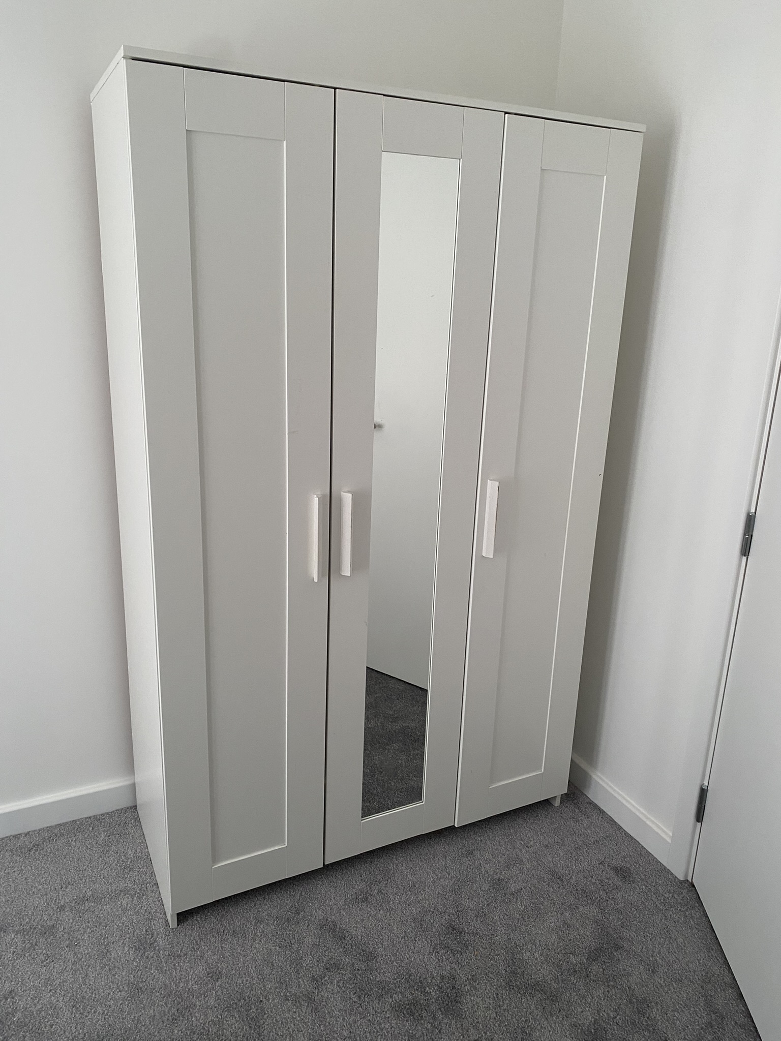 Triple Door Wardrobe White